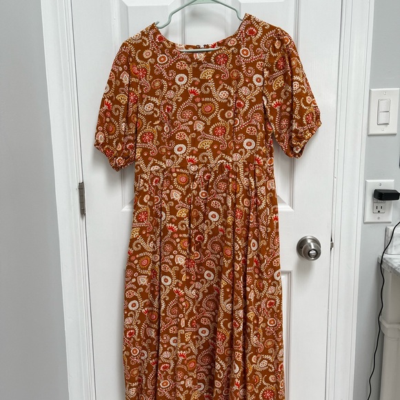 Mata Traders puff sleeve block print dress - Picture 4 of 4